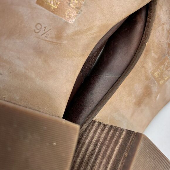 Madewell Brown Leather Pointed Toe Western Style Bonham Chelsea Booties Size 9.5 - Picture 7 of 10